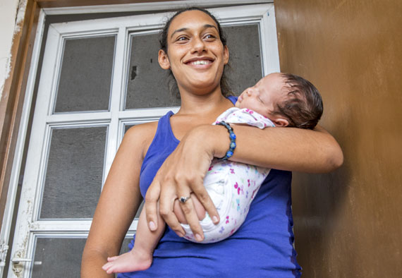 Mother and baby in Puerto Rico