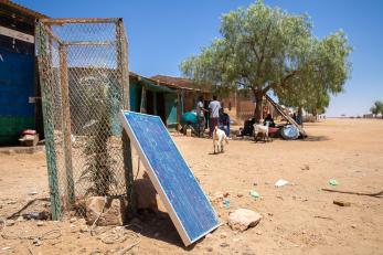 Solar panal facing the sun